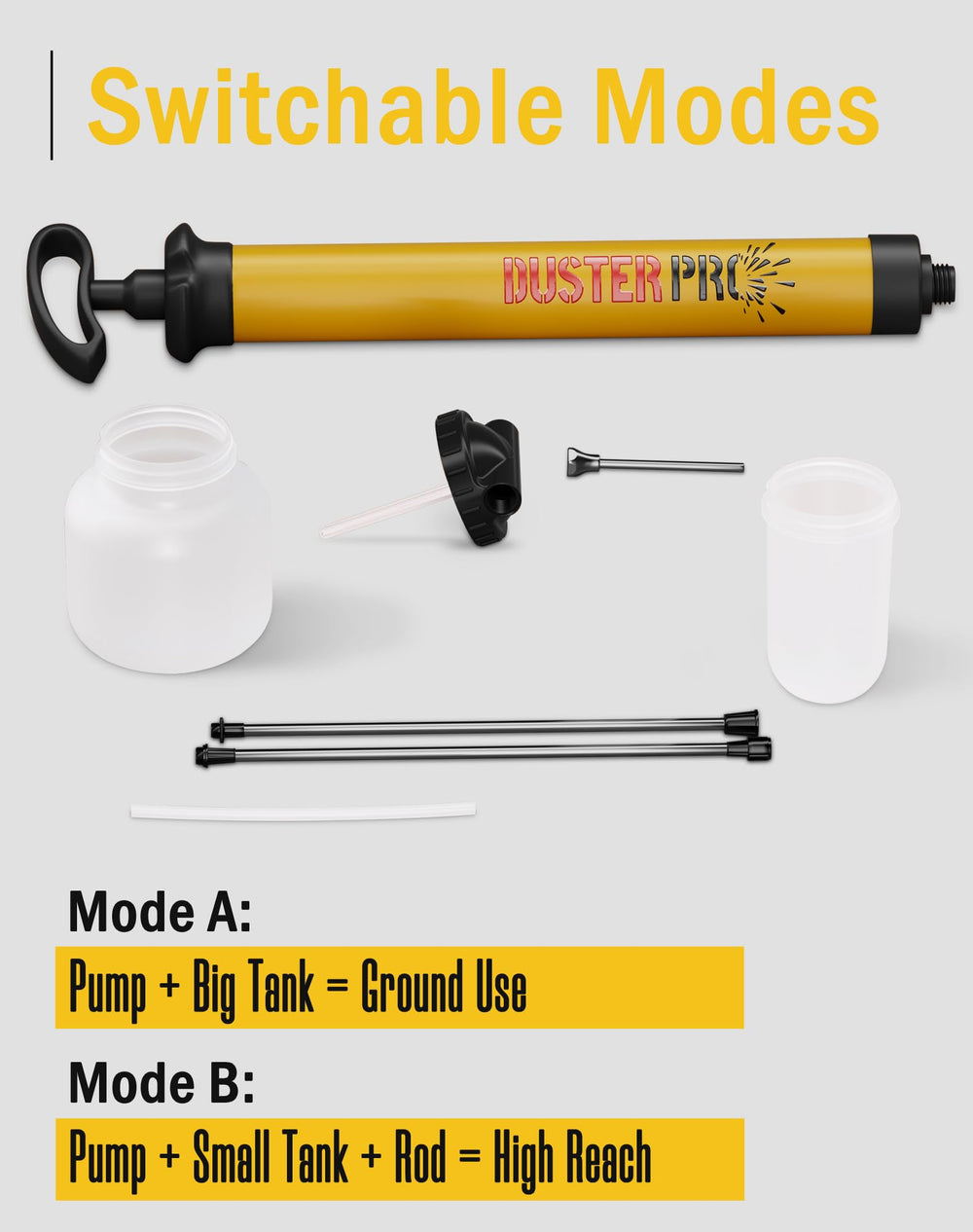 Relime Diatomaceous Earth Cannon Pump with extension rods