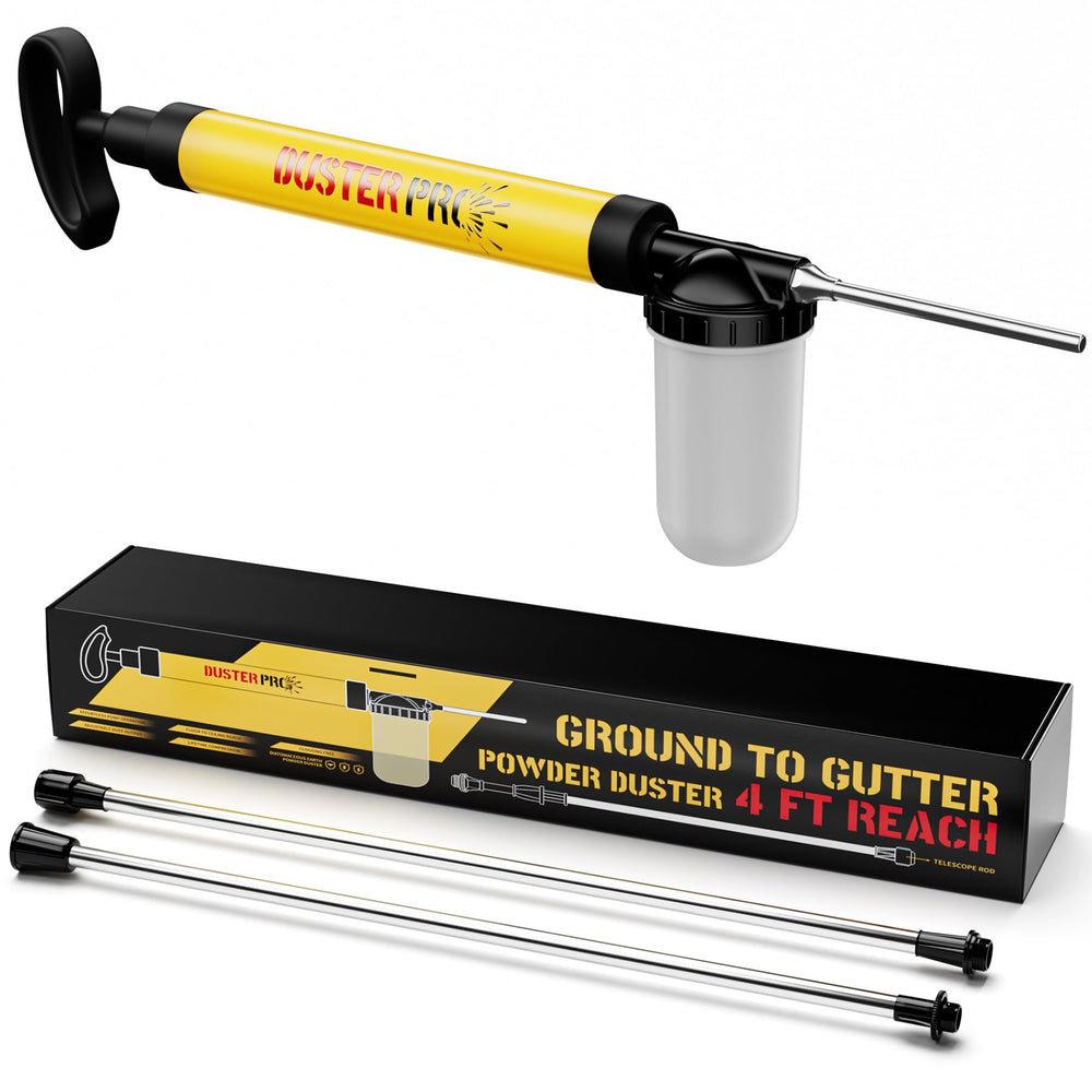 Relime Diatomaceous Earth Powder Duster front view with yellow finish