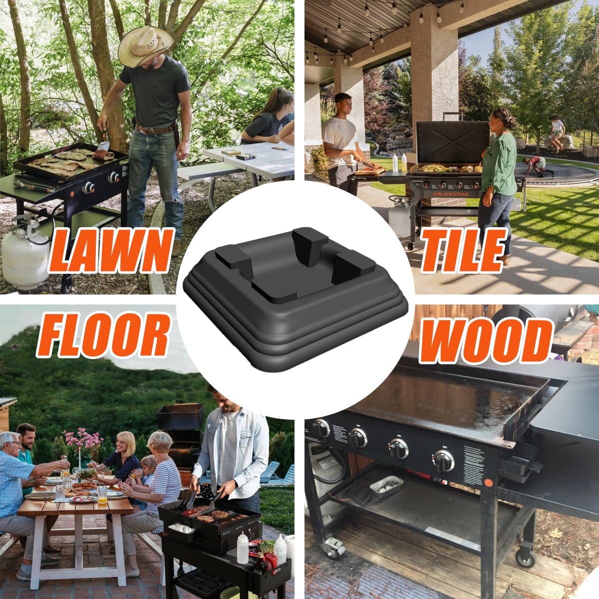 RELIY Griddle Leveling Shims on uneven terrain