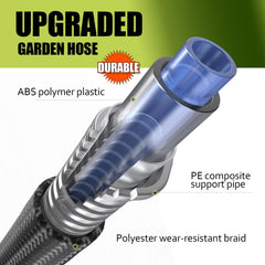 Relxitl garden hose 100FT with ergonomic nozzle close-up