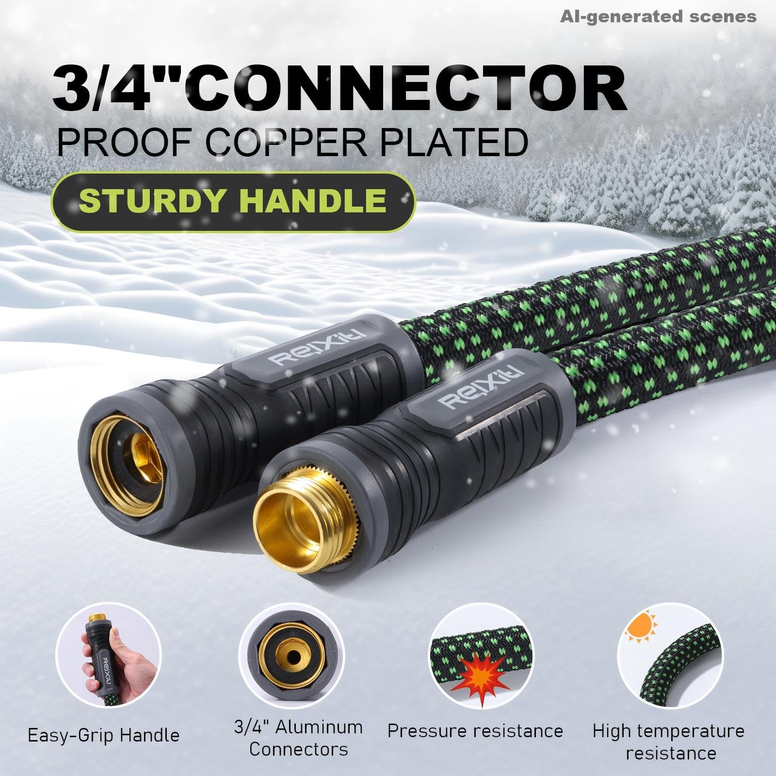Relxitl garden hose demonstrating kink-free design
