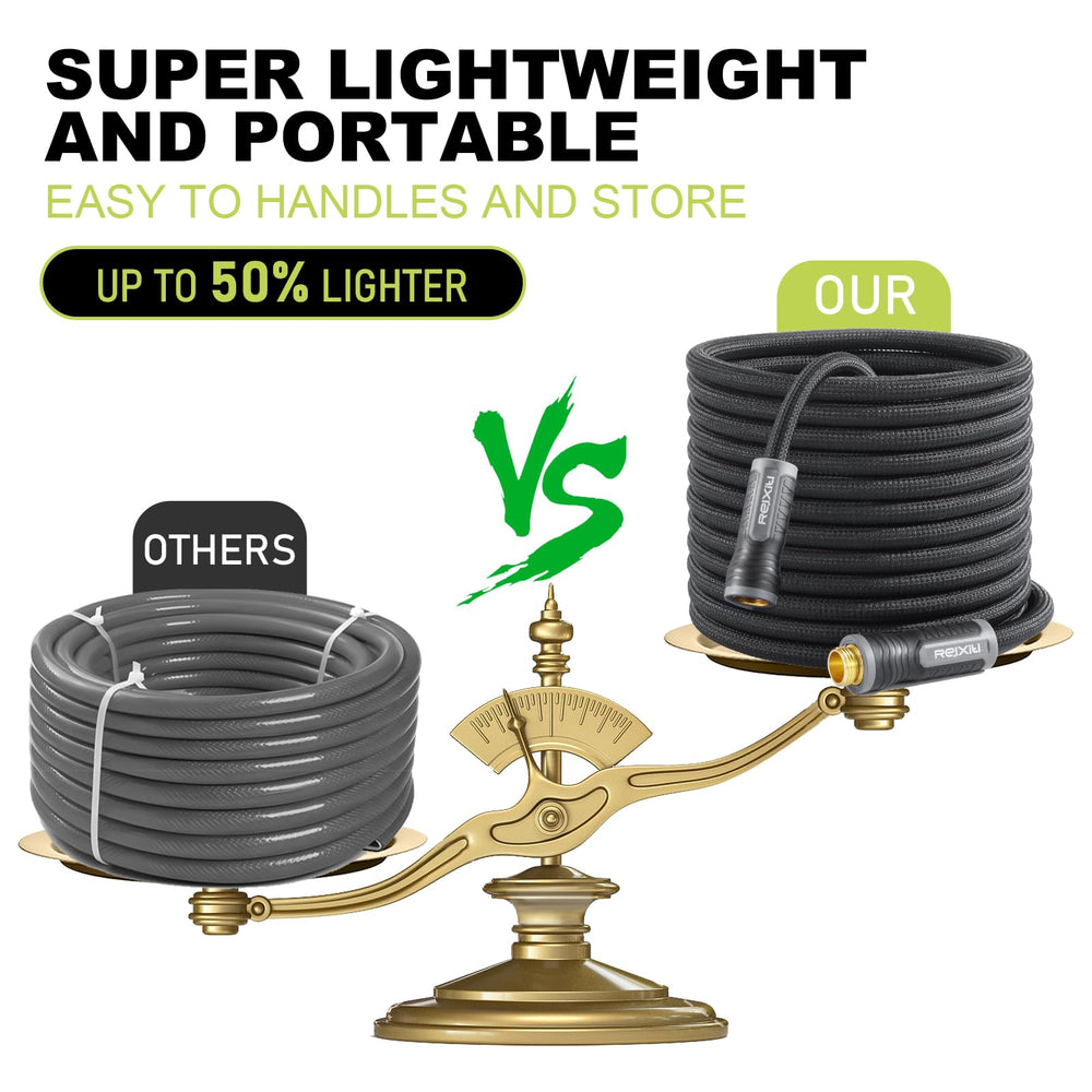 Relxitl garden hose showing kink-free design in action