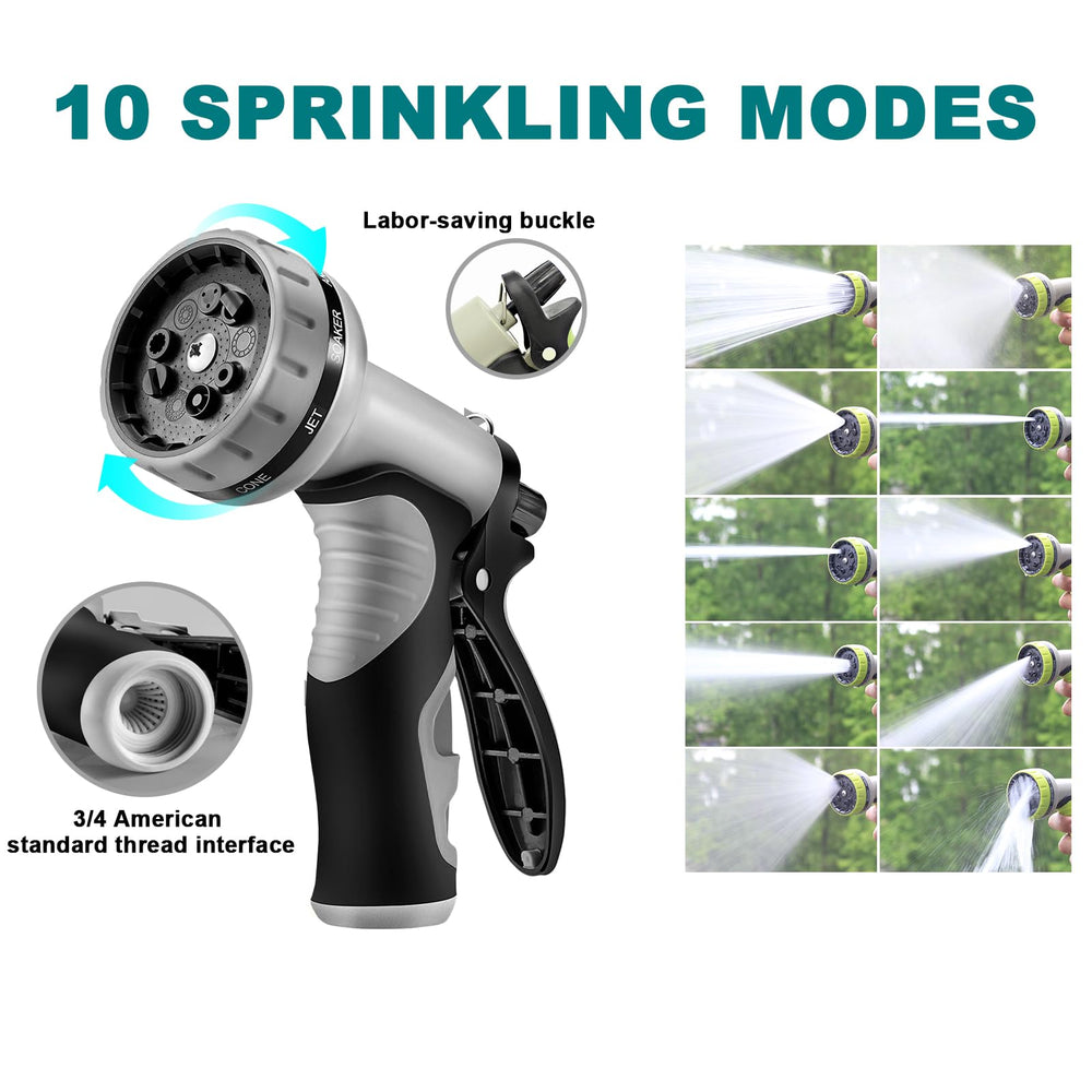 Relxitl Metal Garden Hose in outdoor garden setting