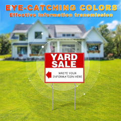 REMIAWY Yard Sale Sign showing clear directional arrows