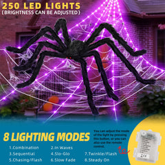 Remote control for adjusting lighting modes on the spider web