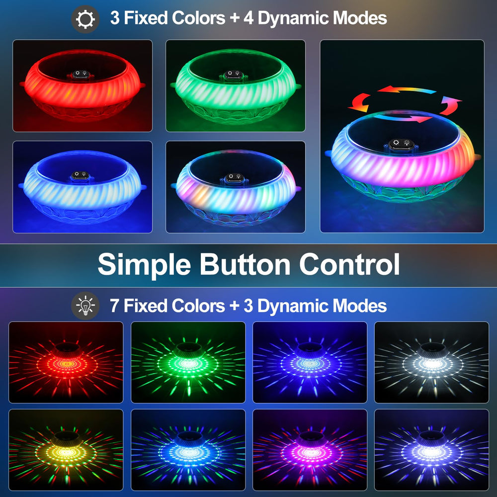 Remote control for Askyli Floating Pool Light, featuring color selection options