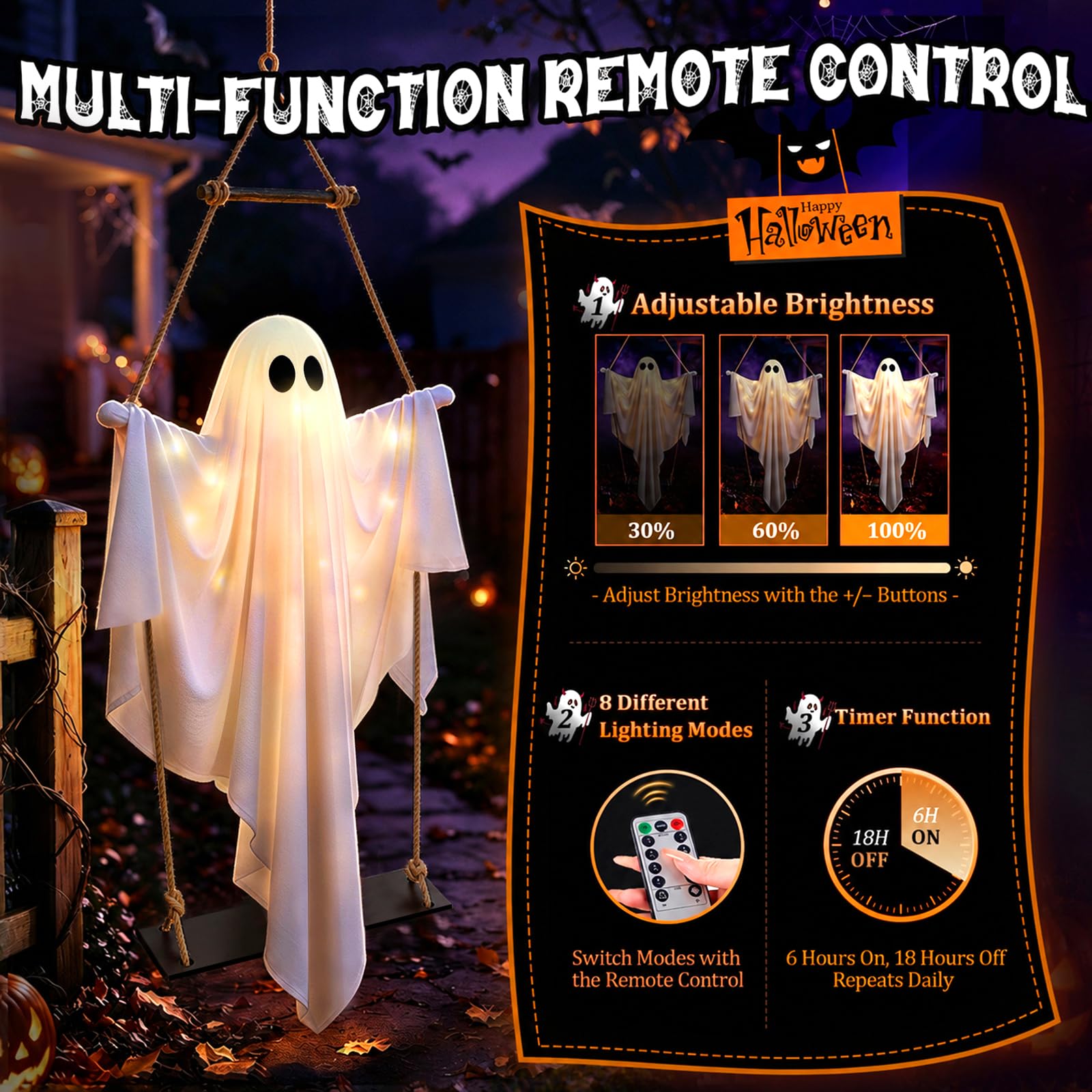 Remote control for Axcoix Swinging Ghost Decoration