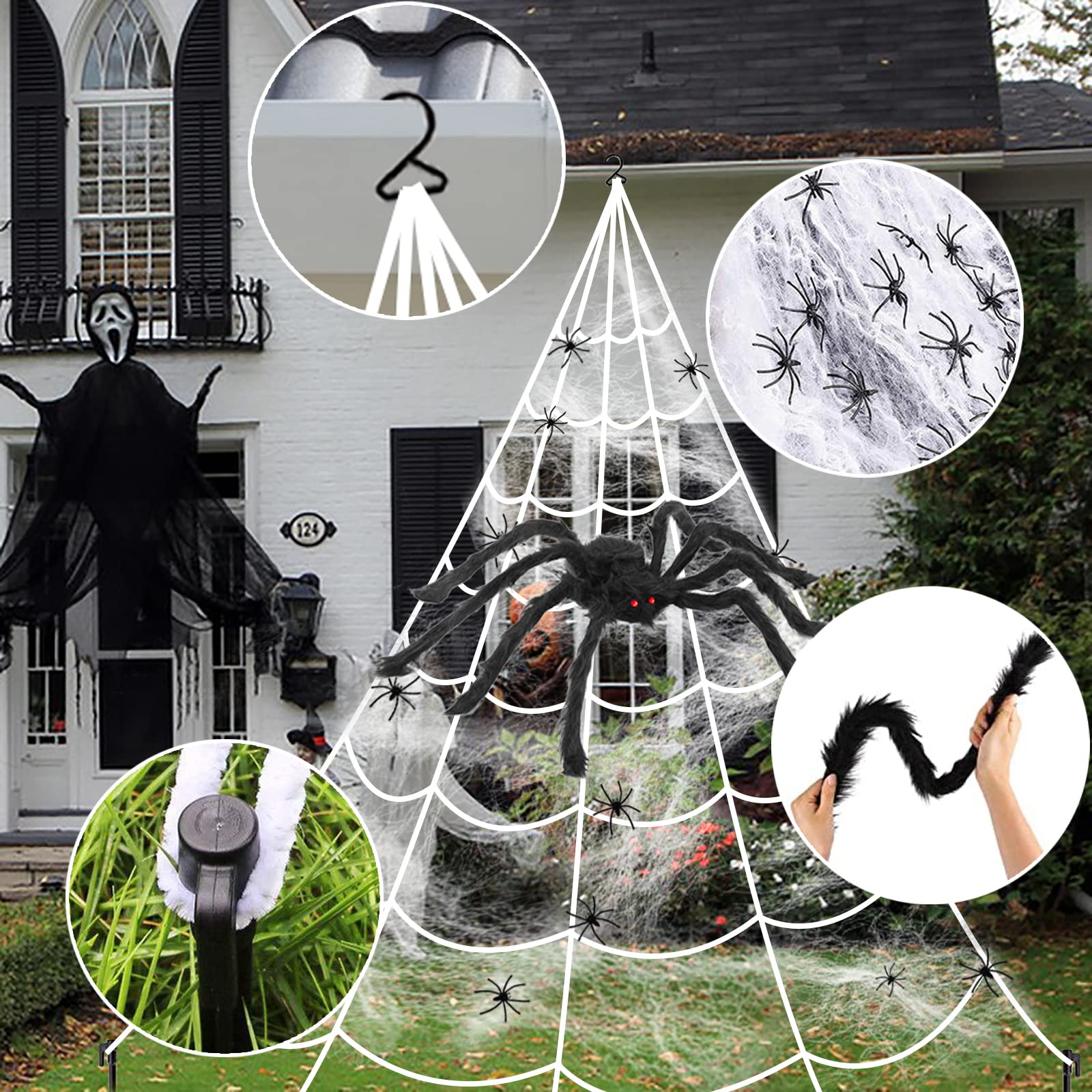Remote control for changing lighting modes of the spider web