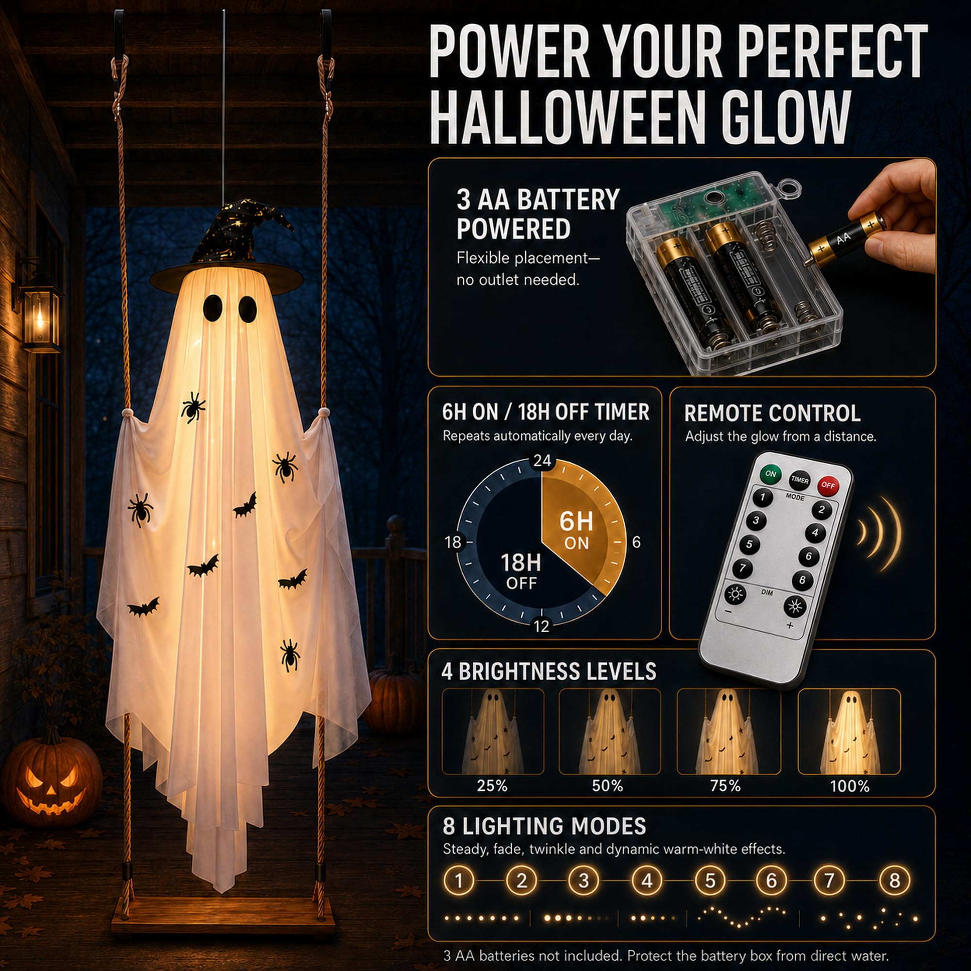 Remote control for CRILARY Halloween Swinging Ghost