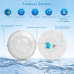 Remote control for QOLNBY Floating Pool Lights with various settings