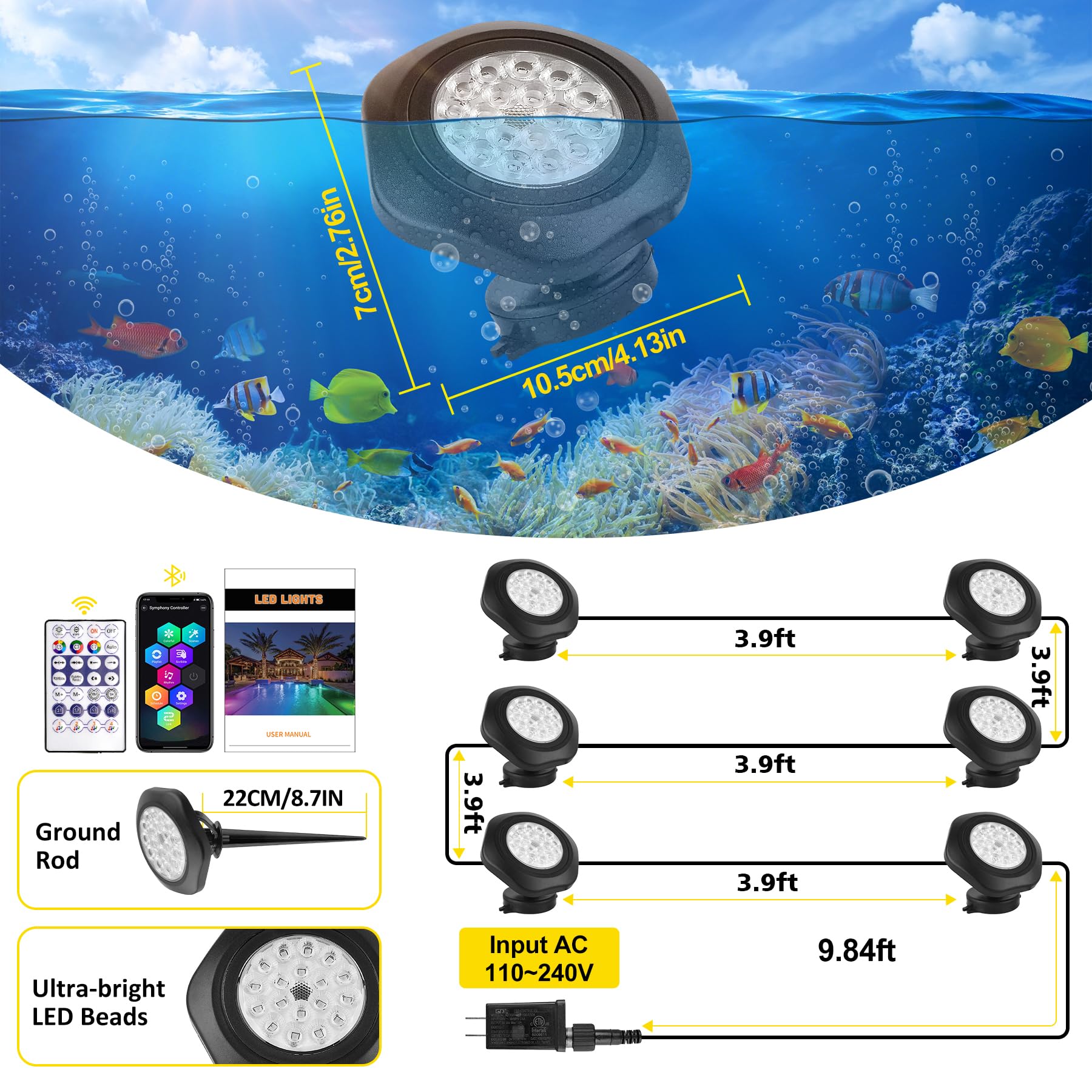 Remote control for T-SUN pond lights