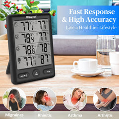Remote sensor of Geevon thermometer outdoors monitoring temperature