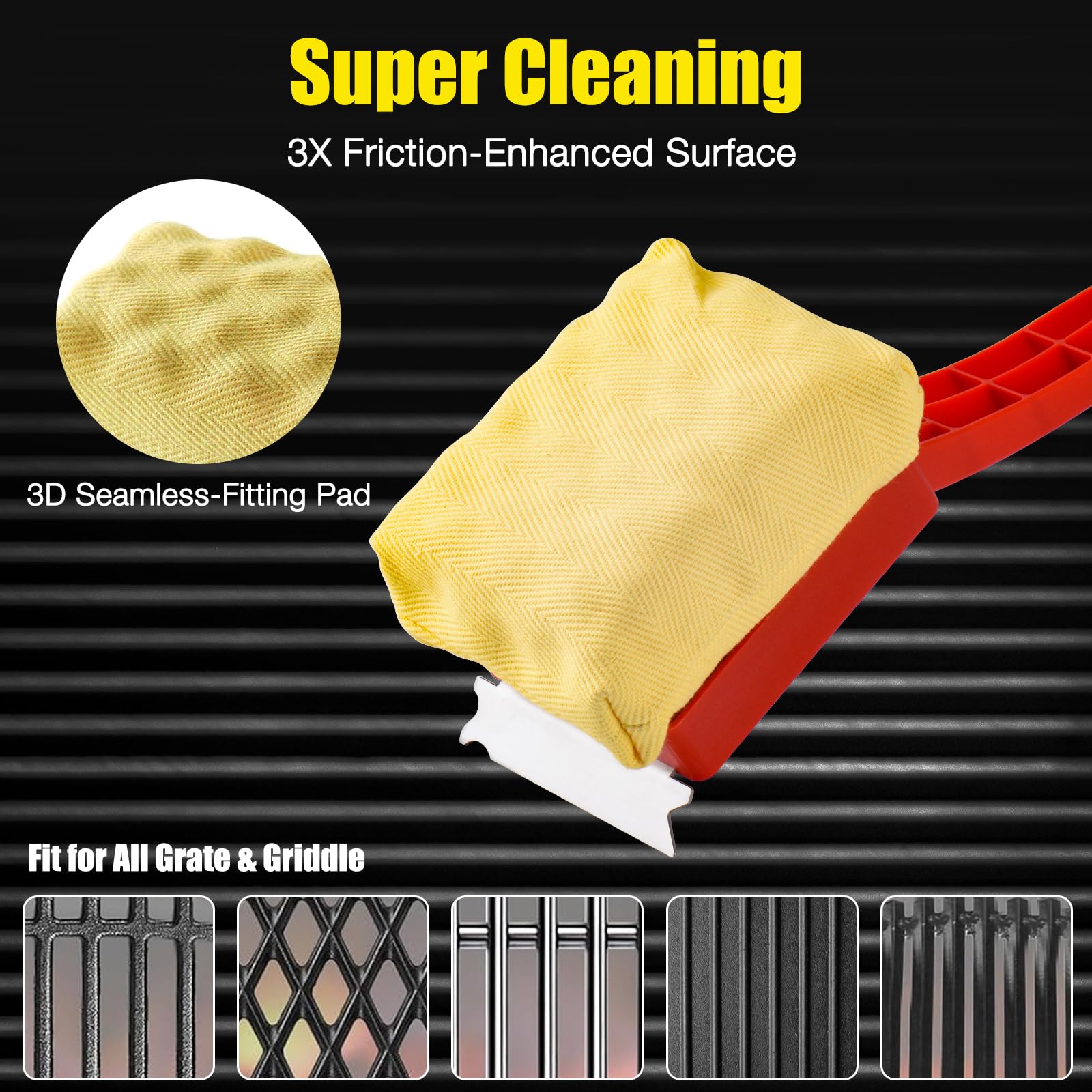 Removable cleaning pad of Kitwanda Grill Brush