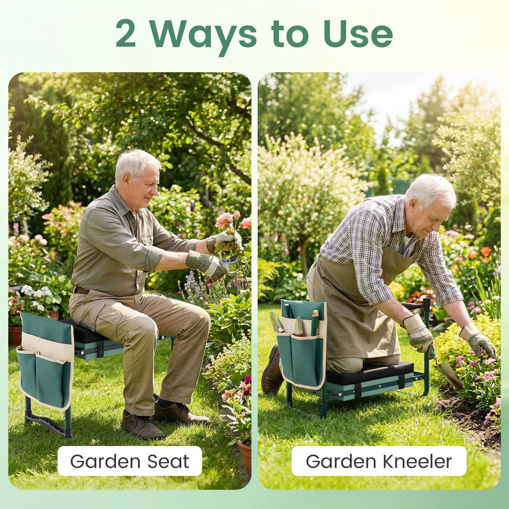 Removable tool pouch attached to OFFICEJOY Garden Kneeler