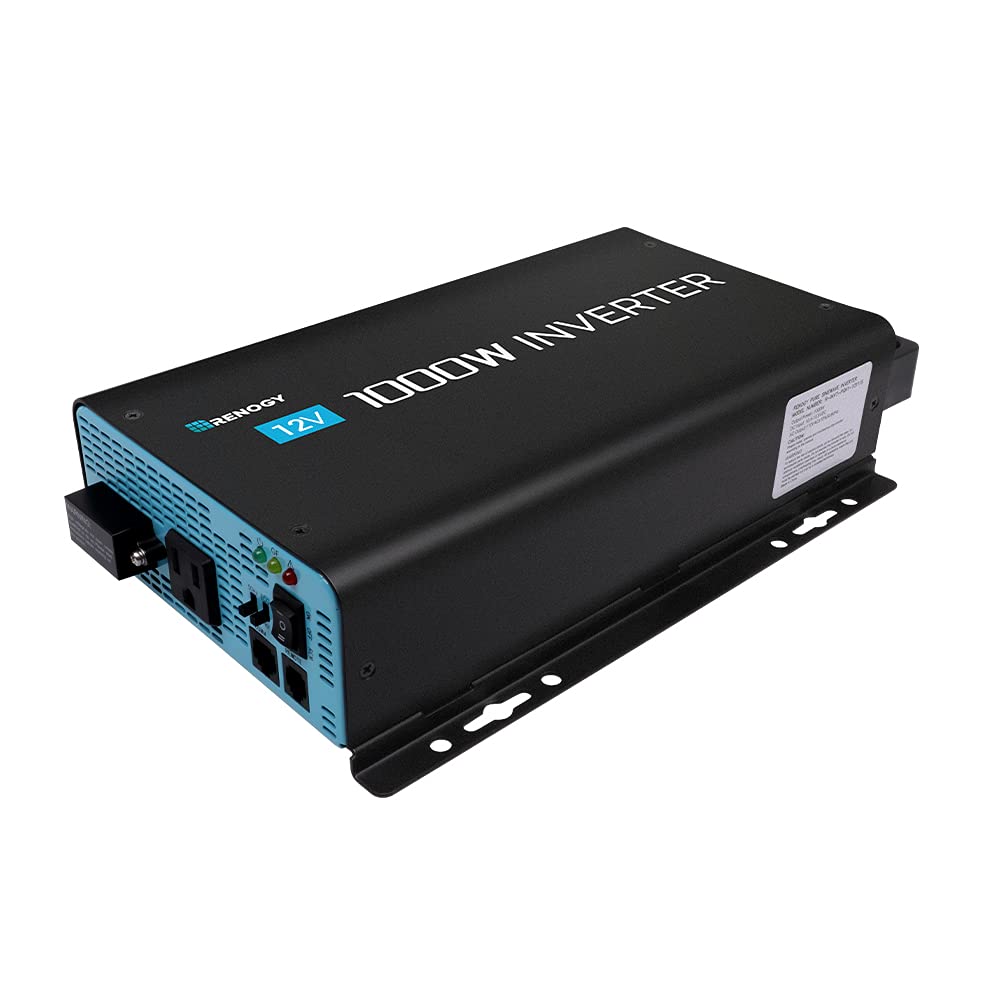 Renogy 1000W Pure Sine Wave Inverter front view with cooling fans