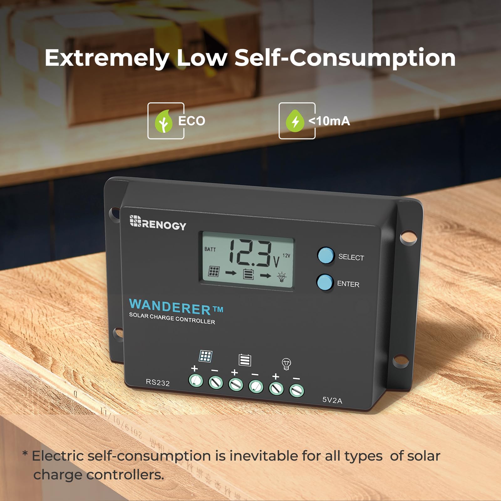 Renogy 10A Solar Charge Controller in packaging