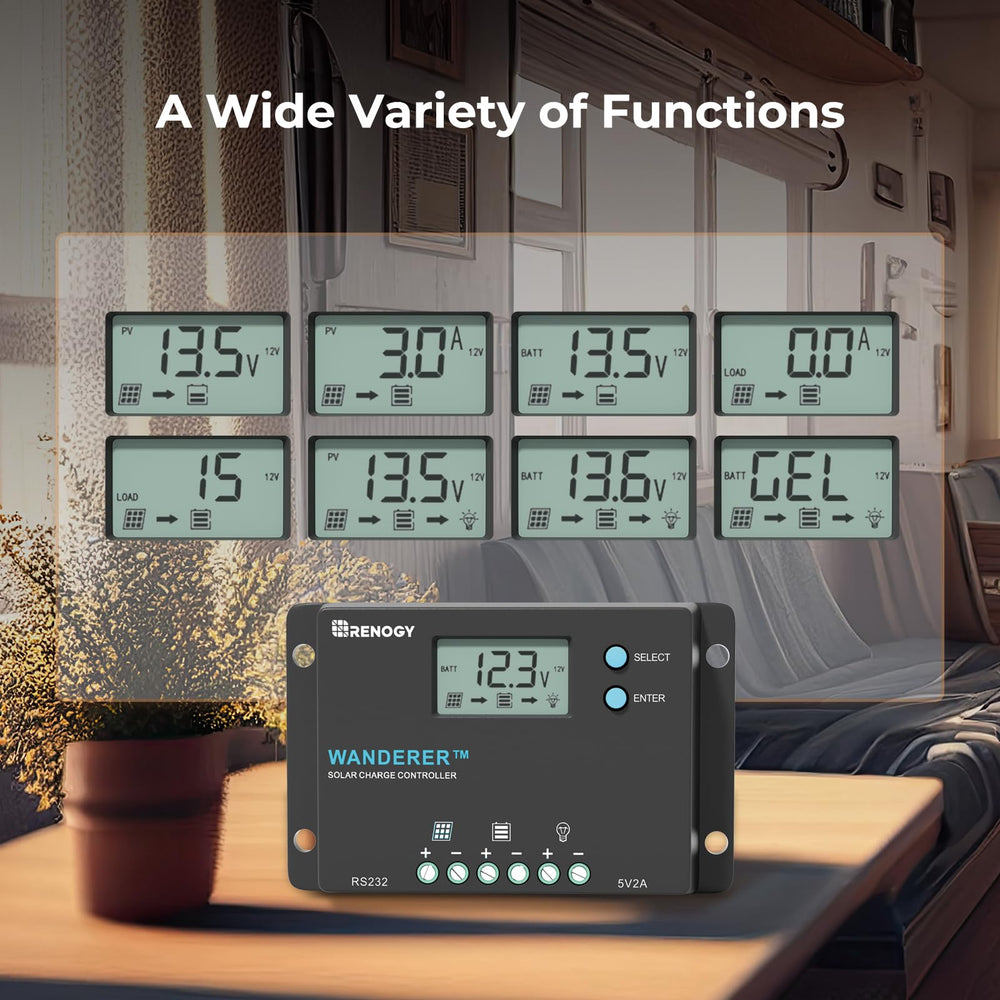 Renogy 10A Solar Charge Controller with USB charging port