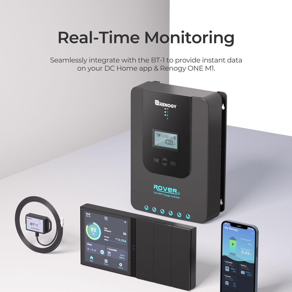 Renogy 20A MPPT Solar Charge Controller side view