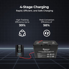 Renogy 40A MPPT Solar Charge Controller with mounting brackets and temperature sensor