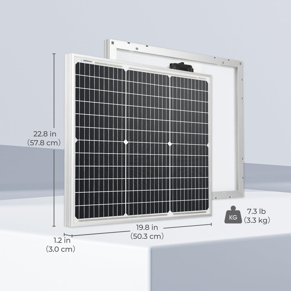 Renogy 50 Watt Monocrystalline Solar Panel packaging