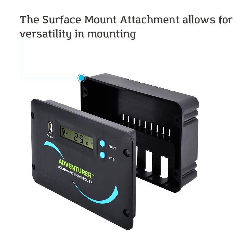 Renogy Adventurer 30A Solar Charge Controller side view