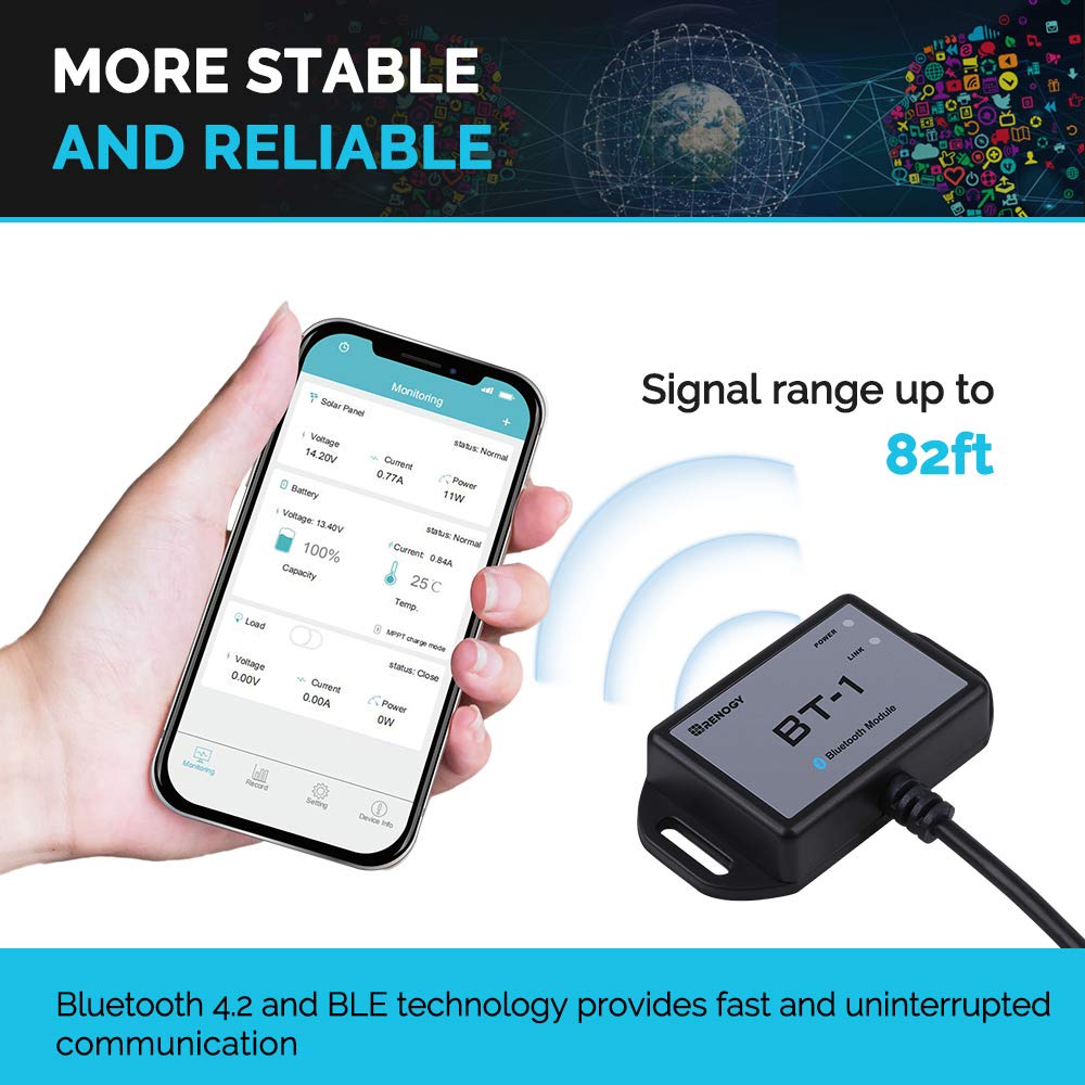 Renogy BT-1 Bluetooth Module with smartphone app