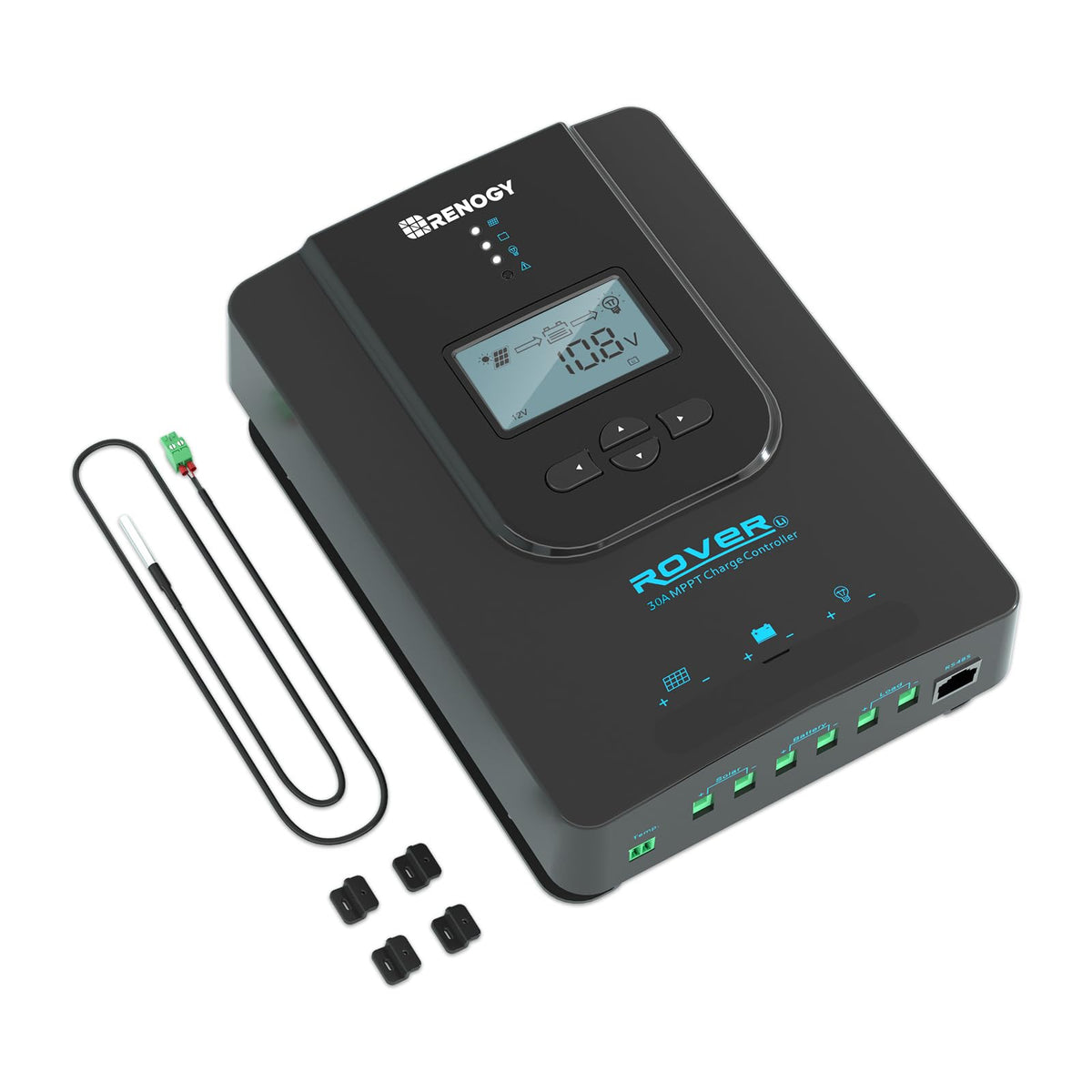 Renogy Rover 30A MPPT Solar Charge Controller front view