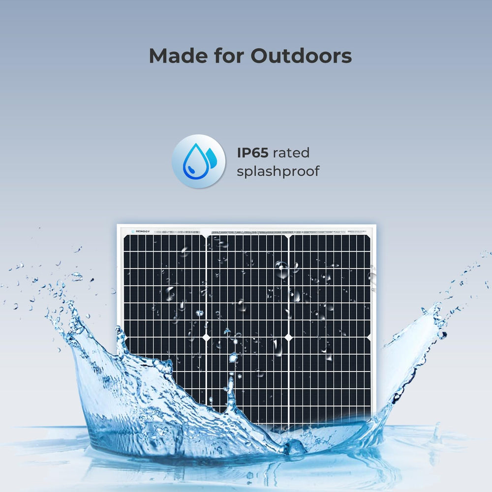 Renogy Solar Panel 50 Watt angle showing anti-reflective glass