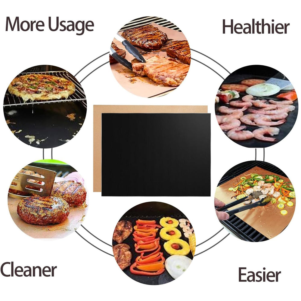 Renook Grill Mats packaging showing 4 black and 4 copper