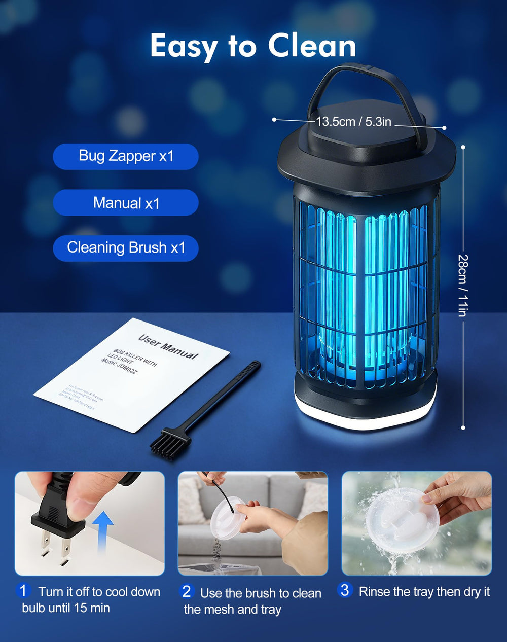 REOGLE Bug Zapper Outdoor in a garden setting