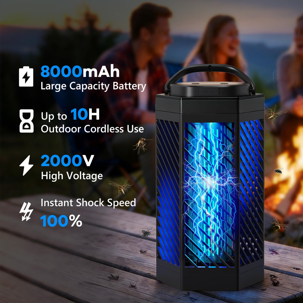 REOGLE Bug Zapper with LED light in use