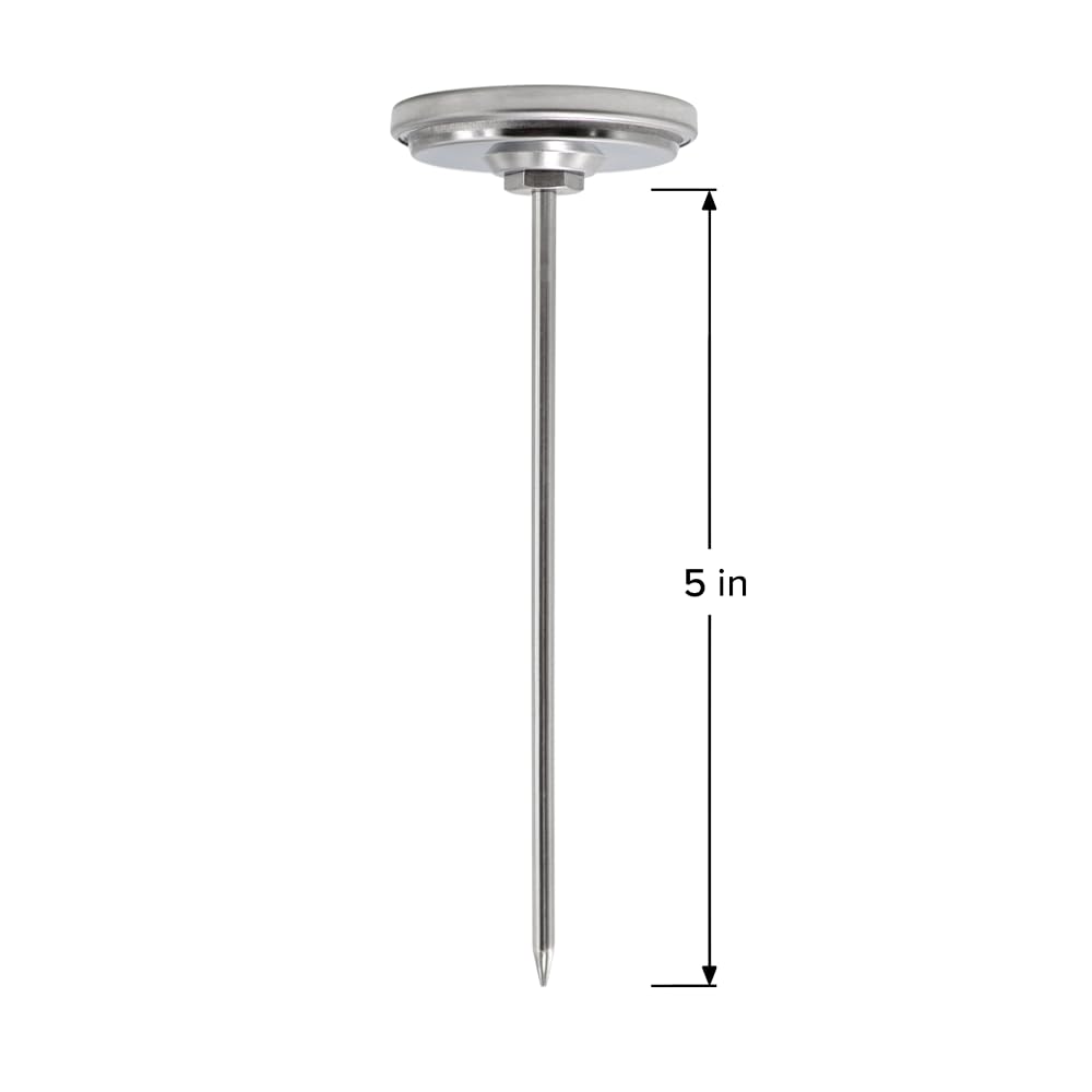 REOTEMP Soil Thermometer close-up of easy-to-read dial showing temperature range