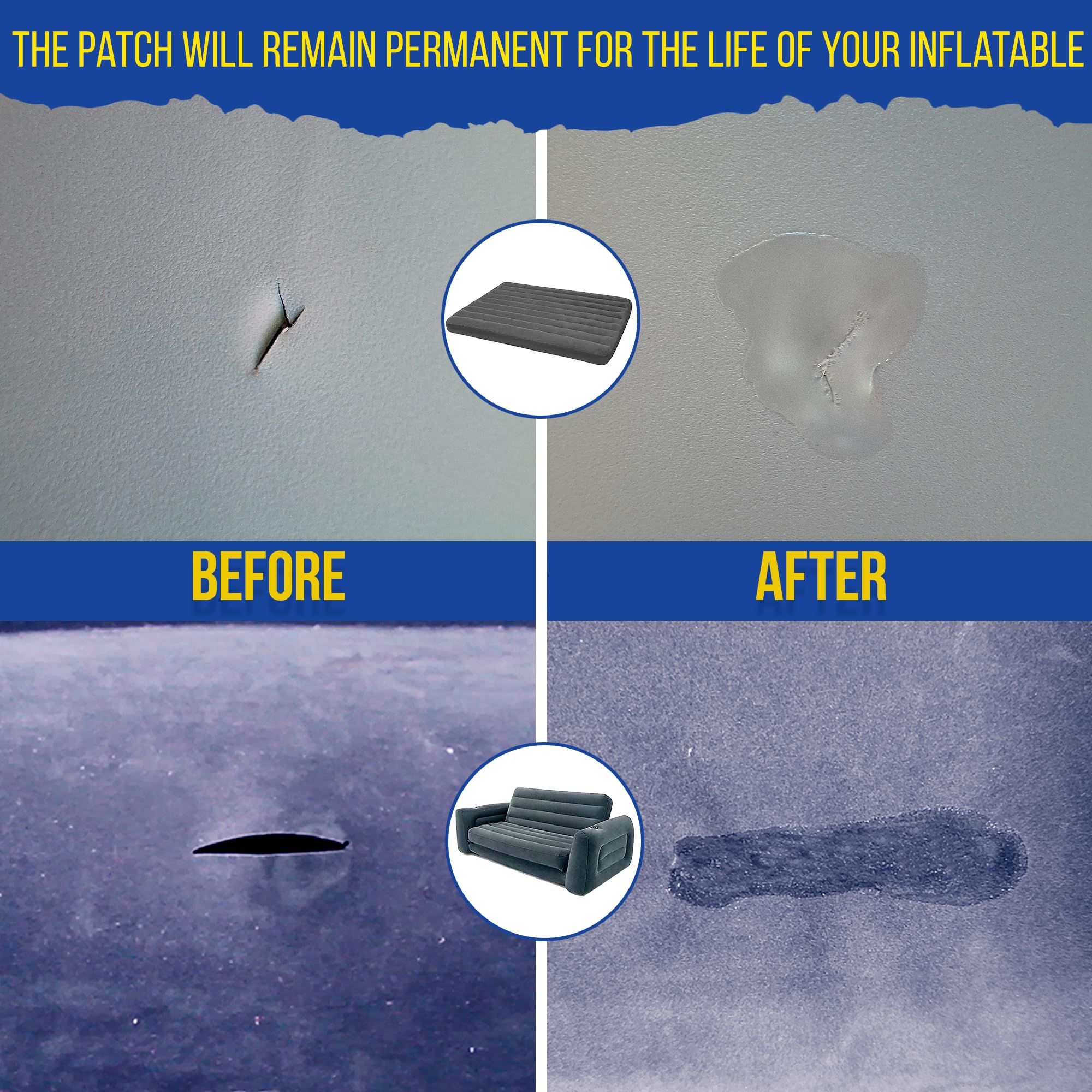 Repair Patch included in PVC Stitch kit