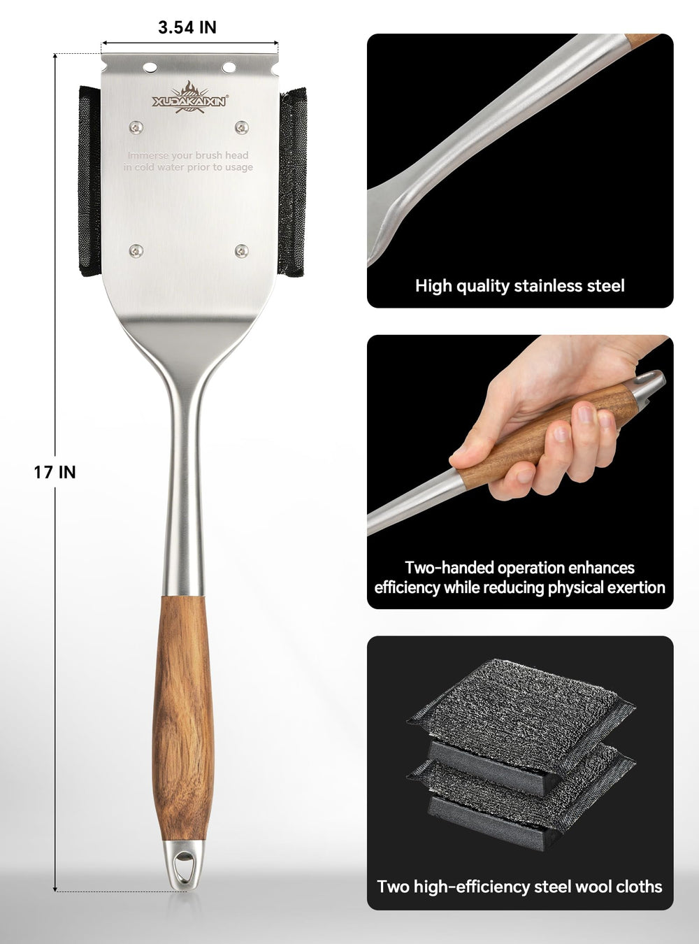 Replaceable head of XUDAKAIXIN Grill Brush