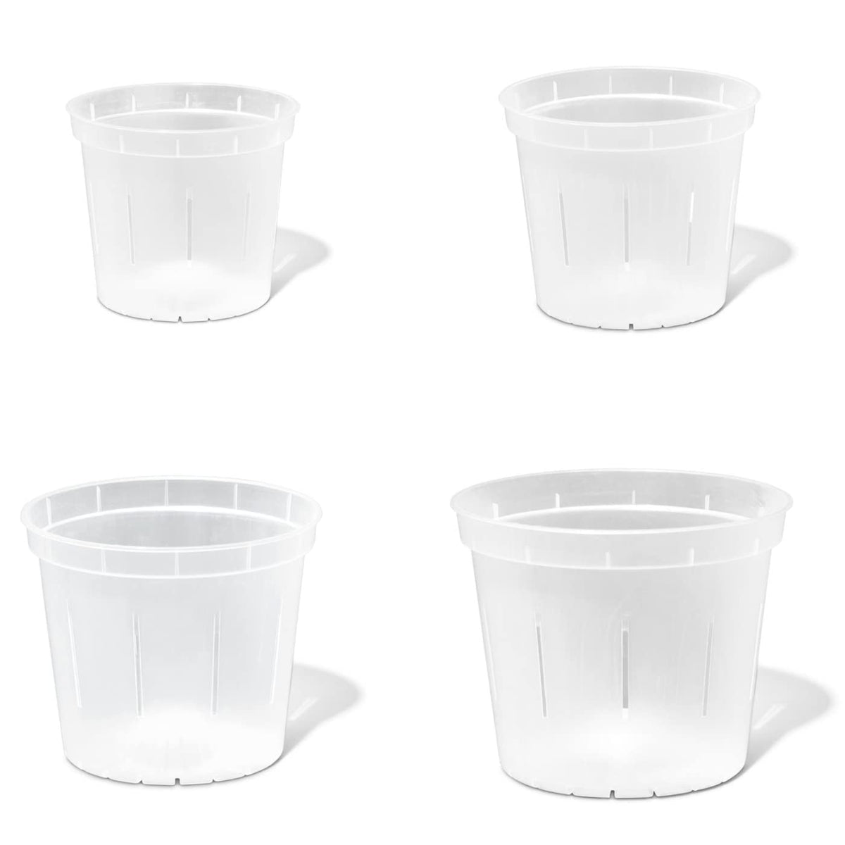 rePotme Orchid Pot Growers Assortment, 8 slotted clear pots