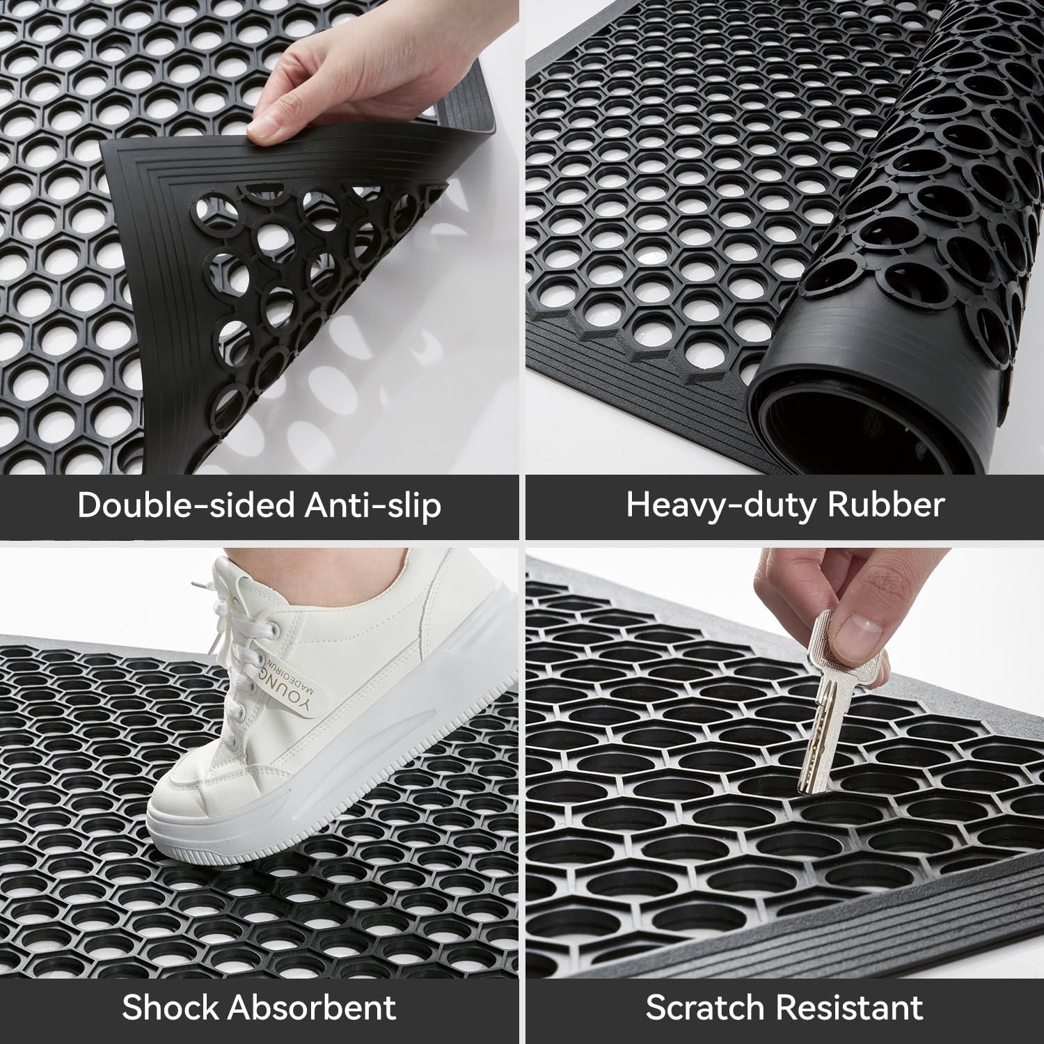 RESARE outdoor doormat in a commercial entryway