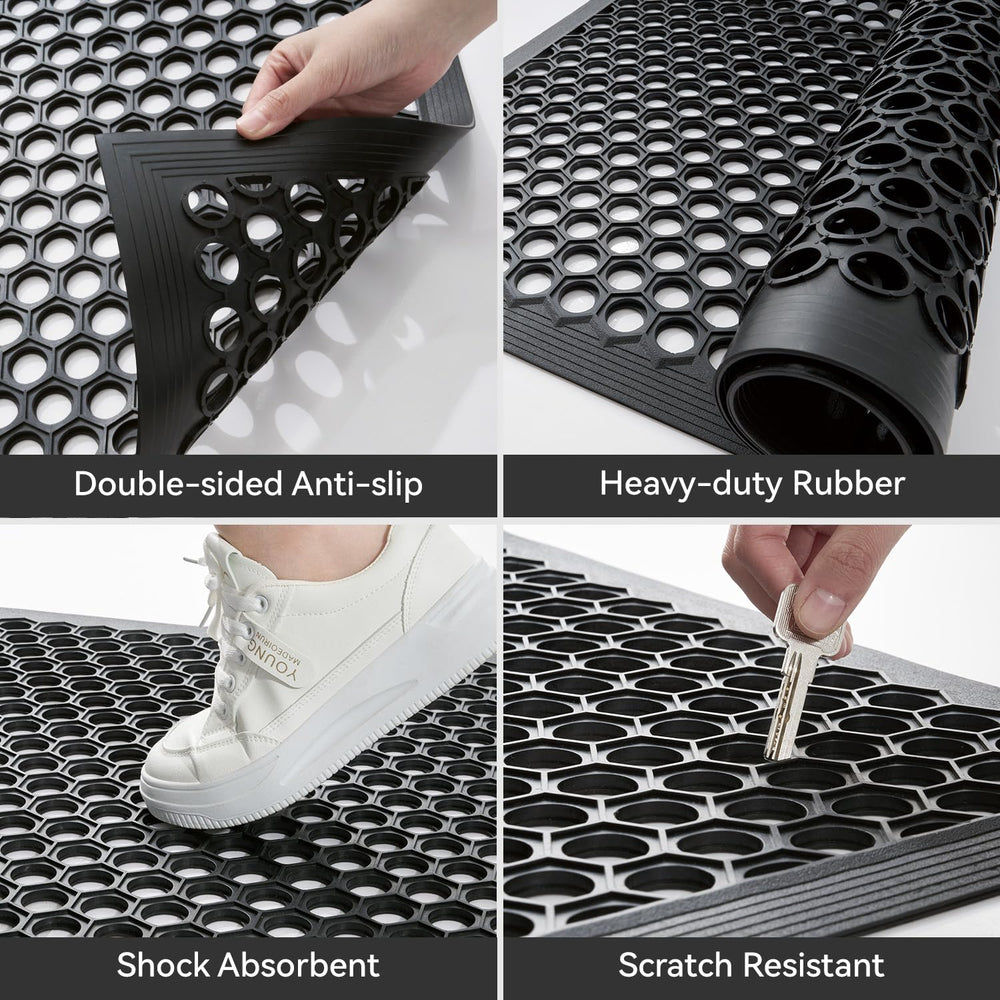 RESARE outdoor doormat in a commercial entryway