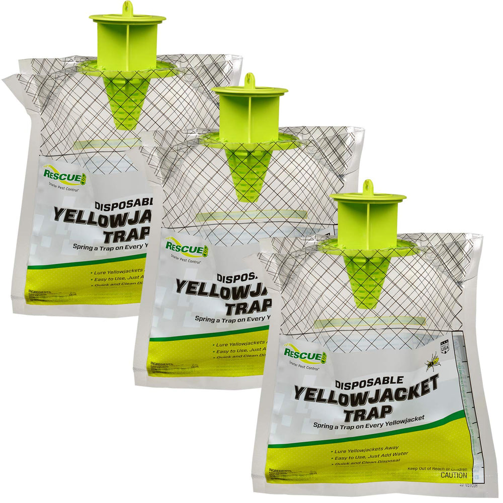 RESCUE! Disposable Yellowjacket Trap green model front view