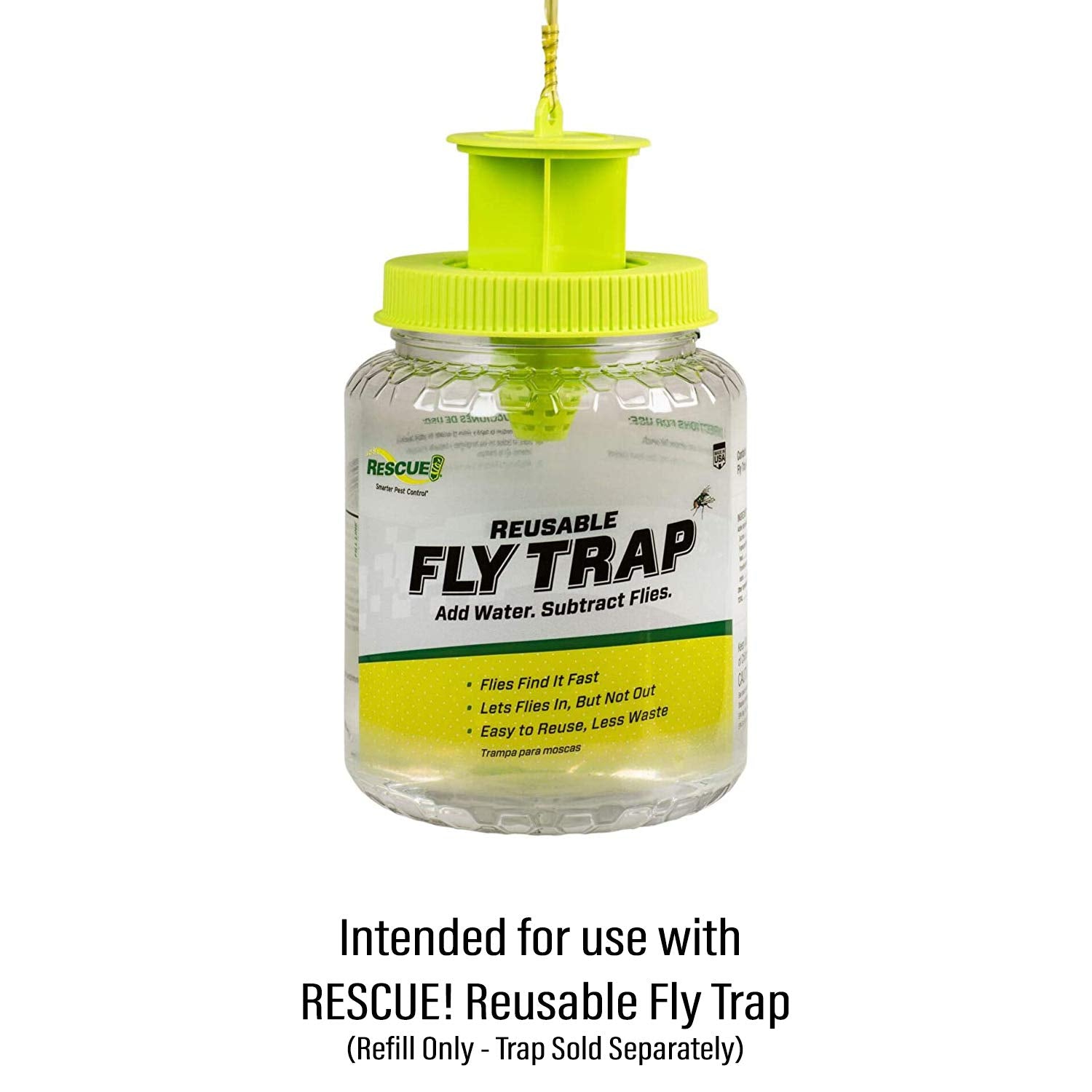 RESCUE! Fly Trap Bait refill displayed outdoors in use