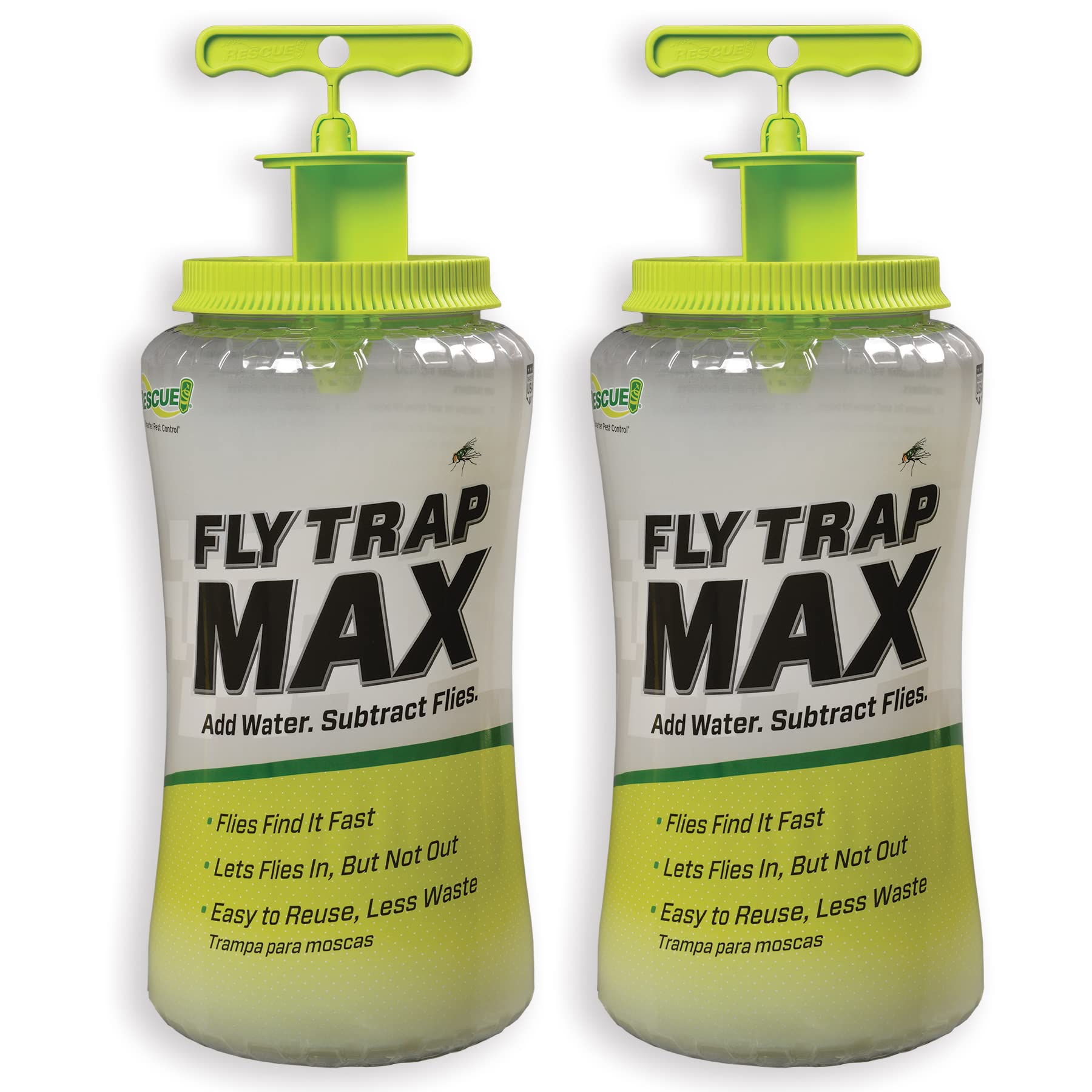 RESCUE! Fly Trap Max front view with attractant jar