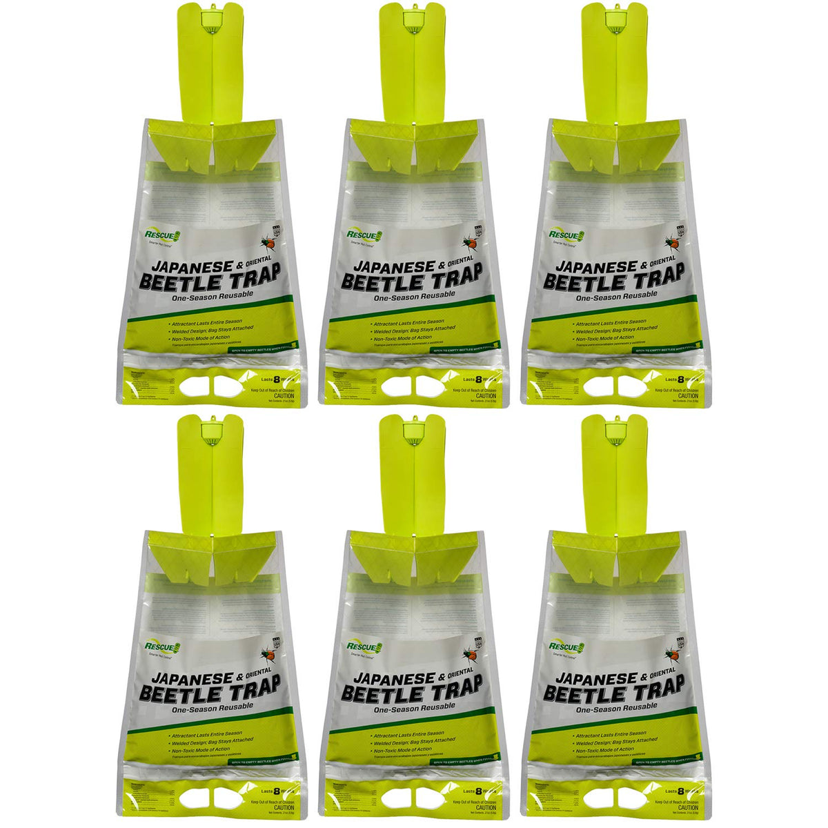RESCUE! Japanese Beetle Trap green model front view