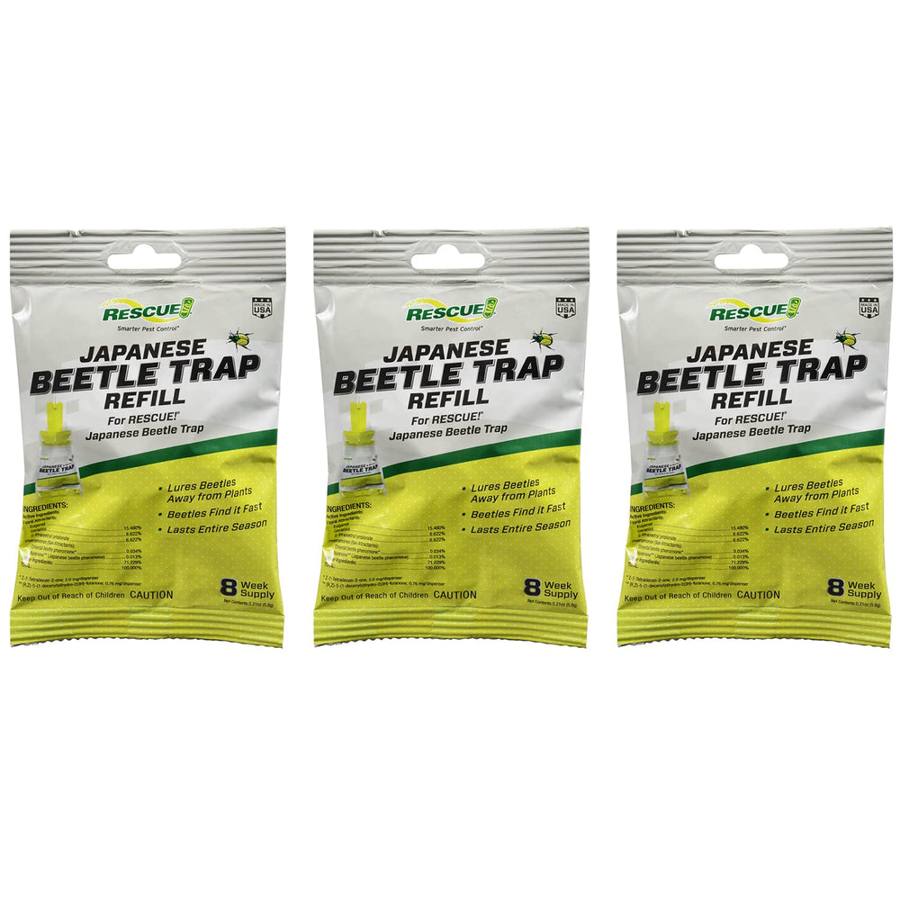 RESCUE! Japanese Beetle Trap Refill Lure pack front view