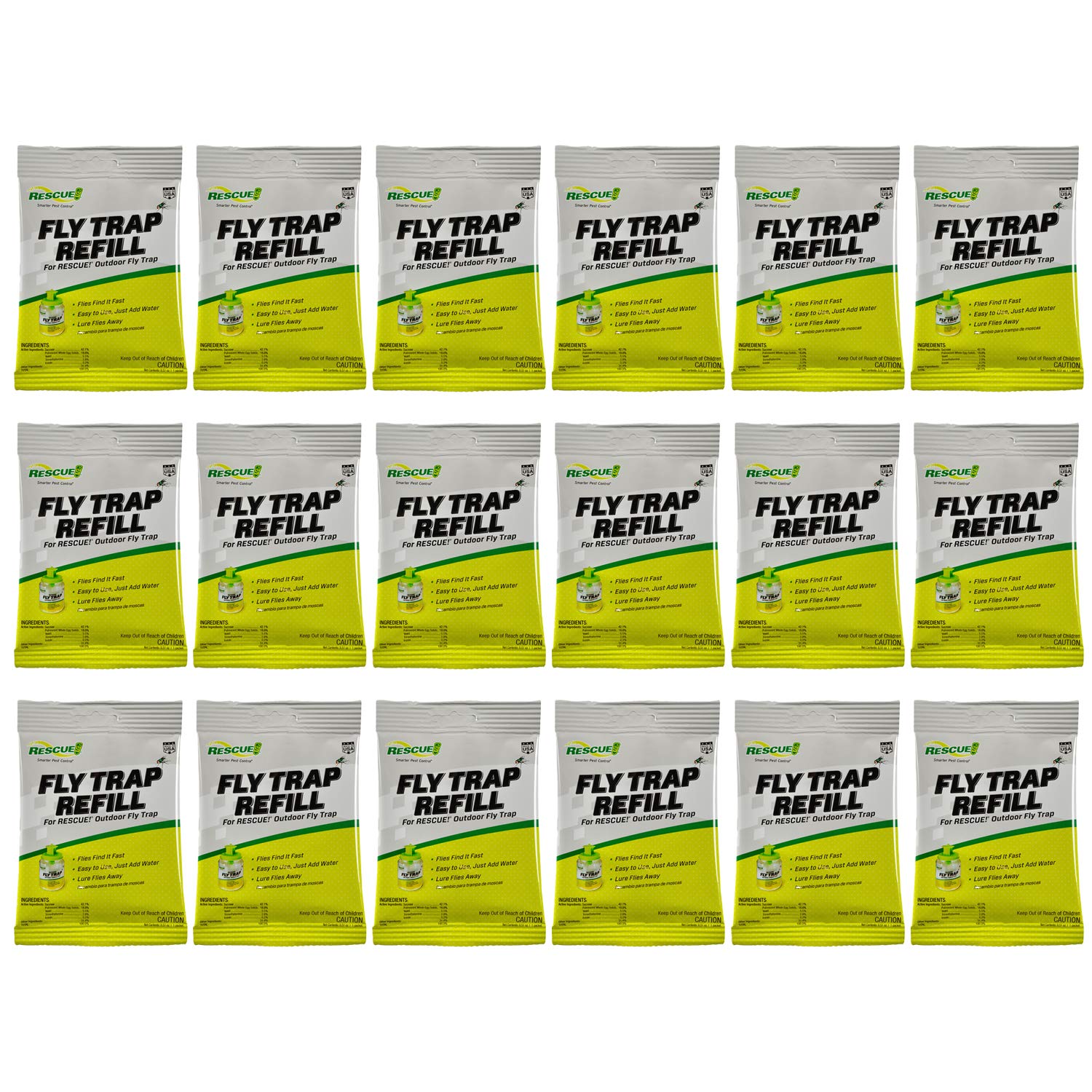 RESCUE! Reusable Fly Trap Bait Refill package front view