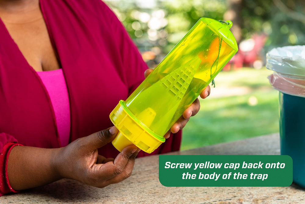 RESCUE! Yellowjacket Attractant Cartridge on patio