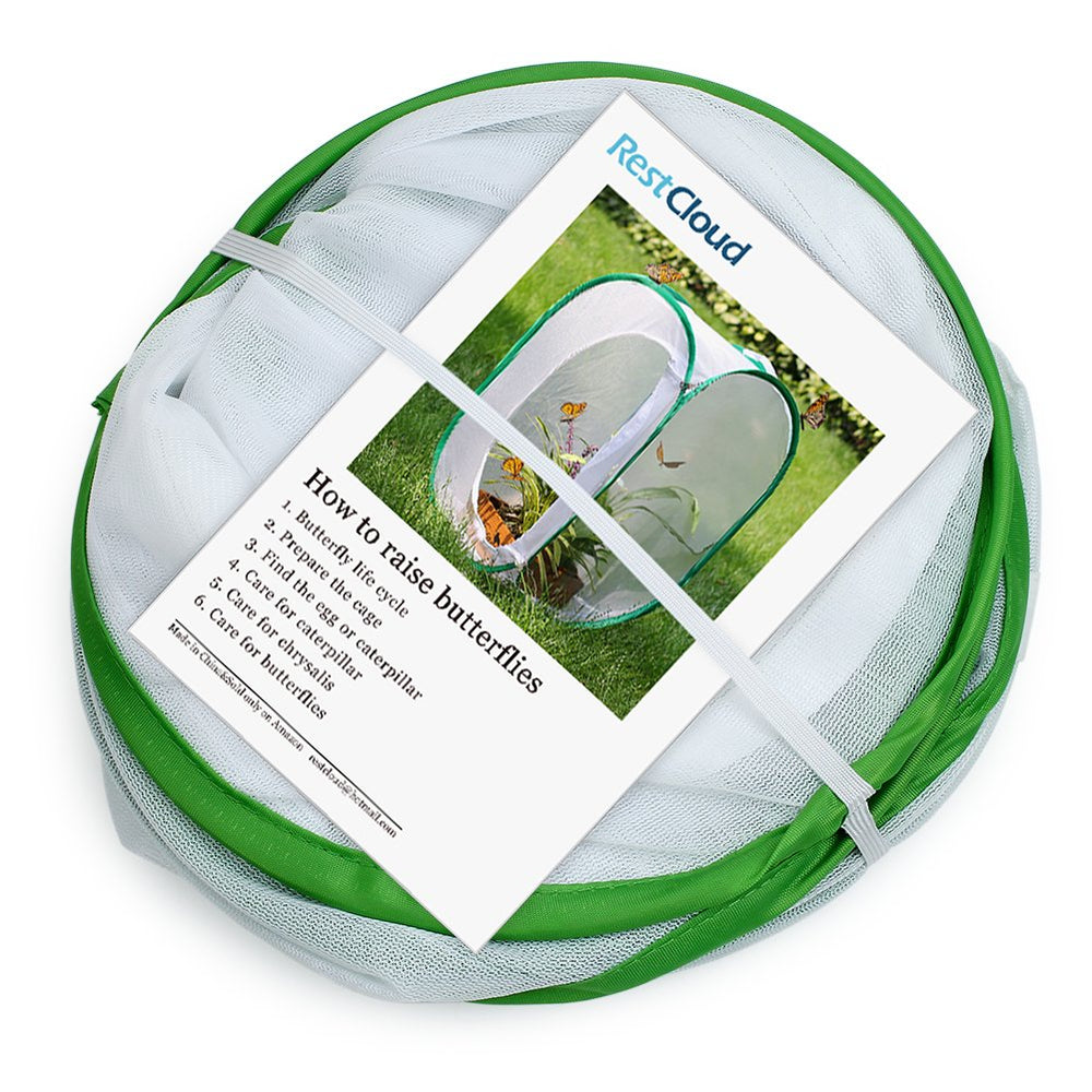 RESTCLOUD butterfly habitat cage with quick start guide manual