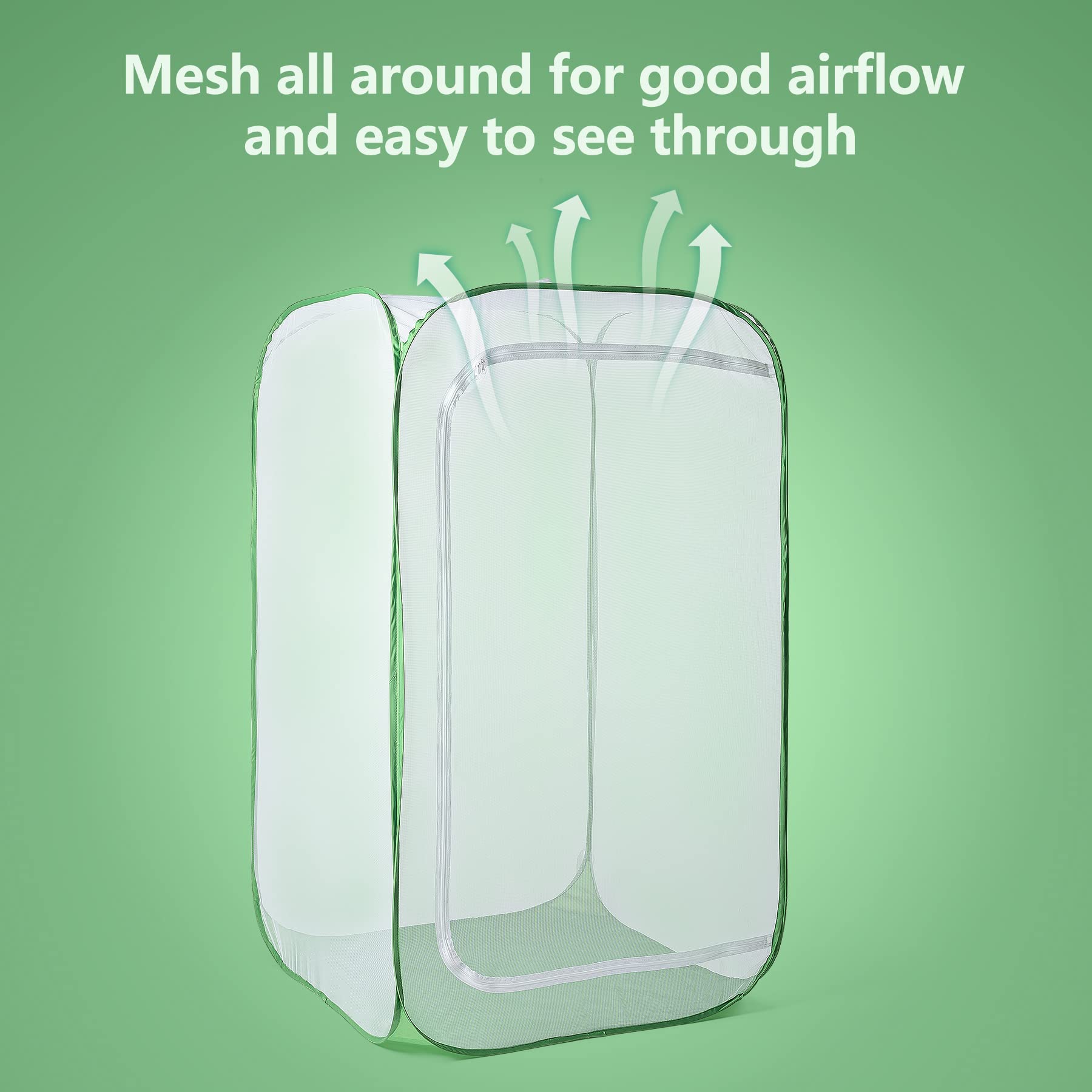 RESTCLOUD Mesh Enclosure opened with plants inside
