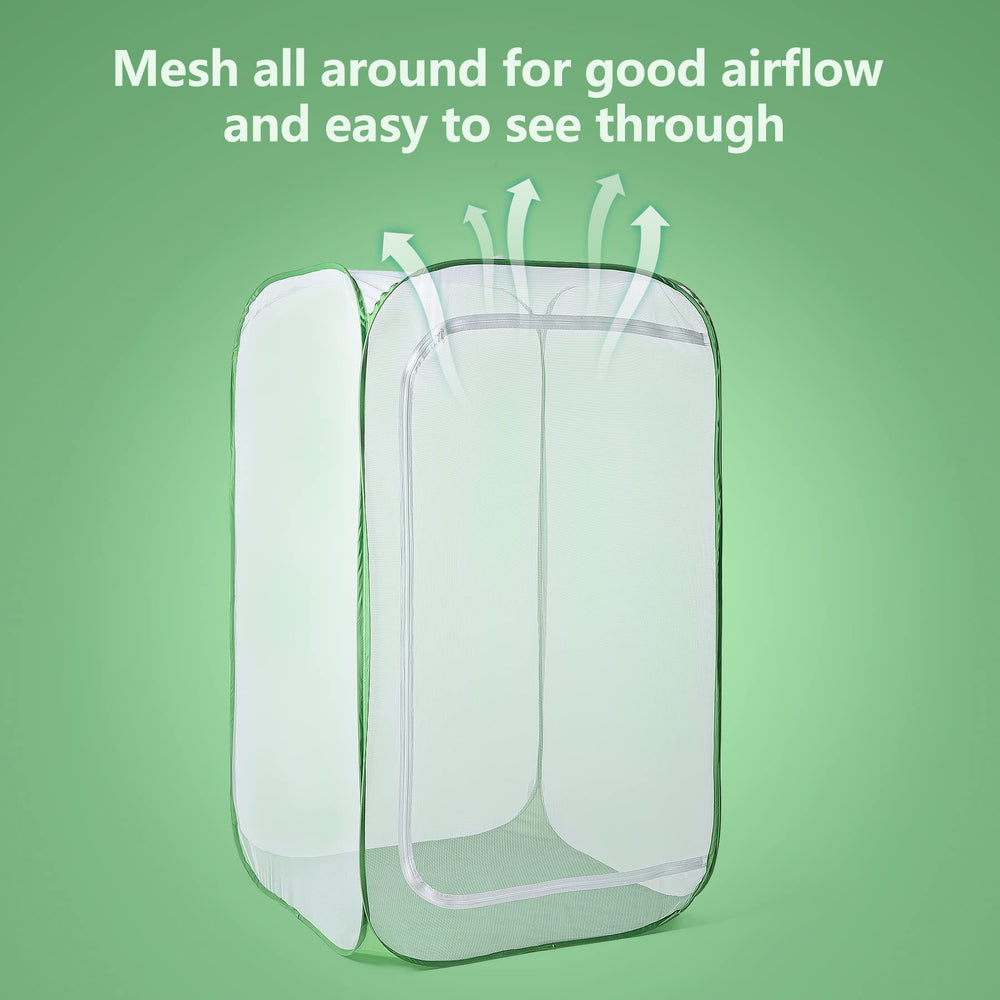 RESTCLOUD Mesh Enclosure opened with plants inside