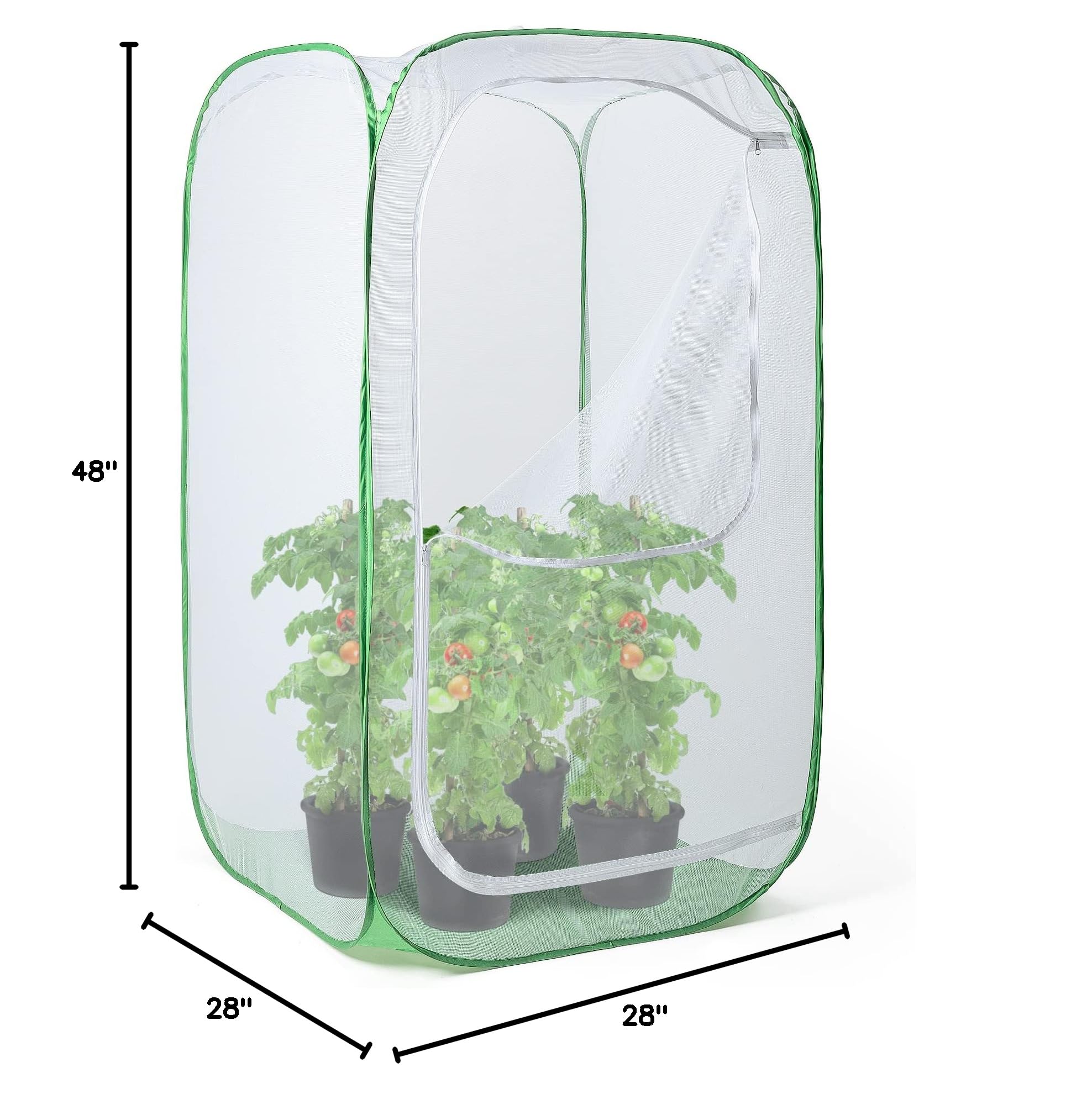 RESTCLOUD plant enclosure dimensions displayed with ruler