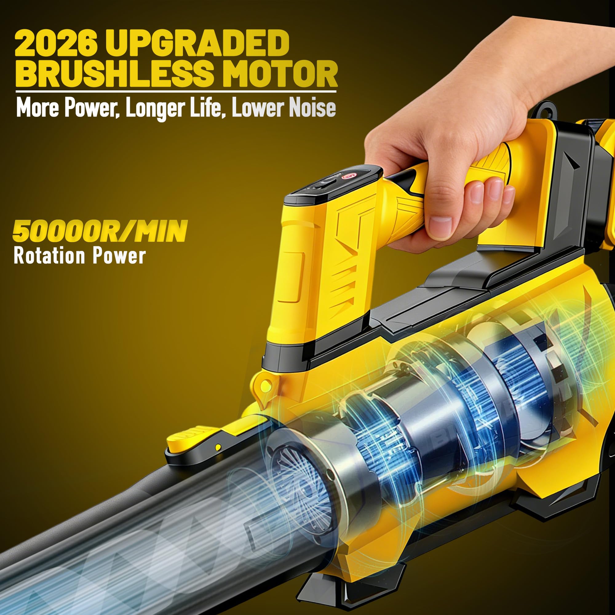 Restick Leaf Blower ergonomic handle close-up