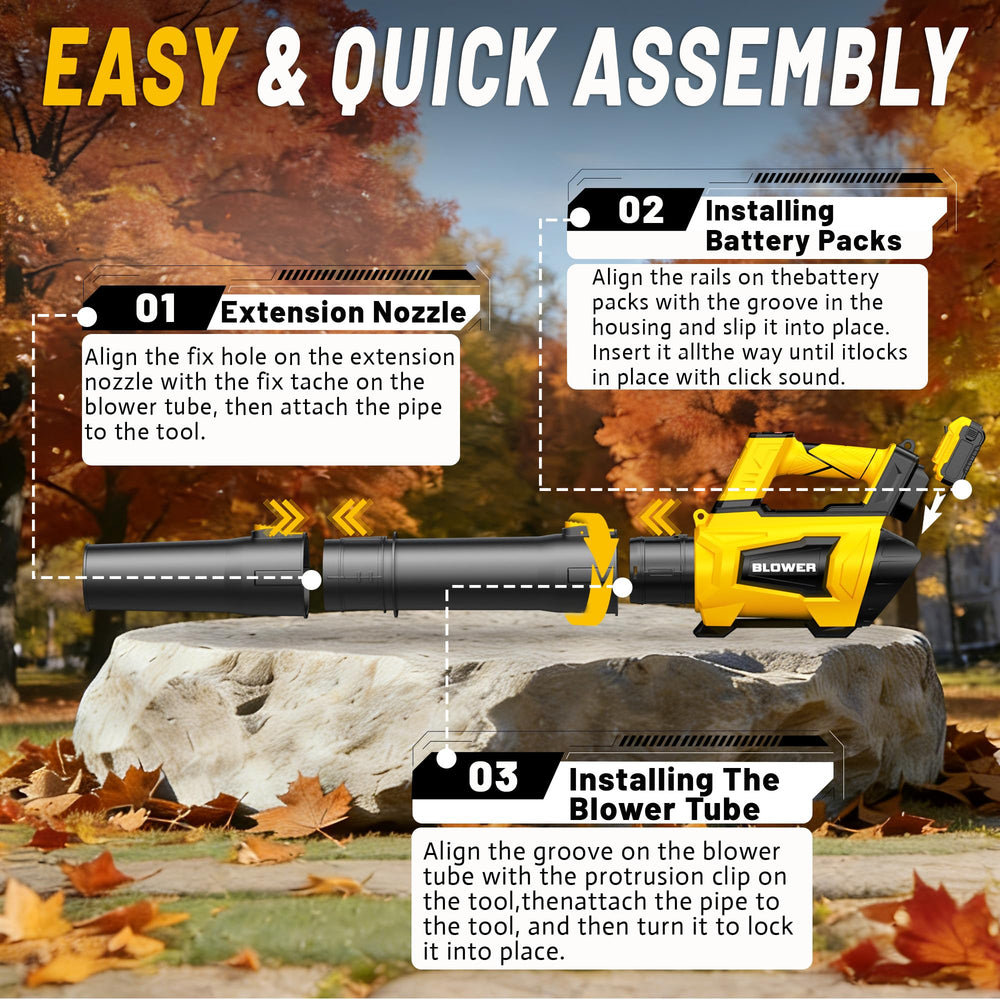 Restick Leaf Blower packaging and accessories